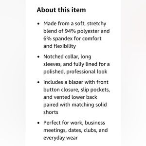 Short-sleeve Blazer & Suit Trousers 2Pcs
